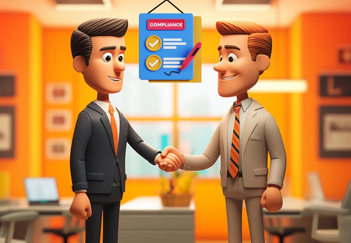 2 men shaking hand depicting the signing of the laws and tenancy agreements while investing in rental properties in the UK